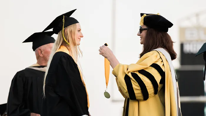 Butte College Leadership; President honors student at commencement ceremony