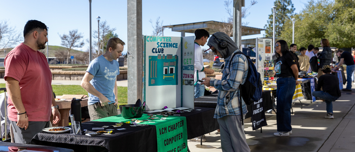 The Butte College Computer Science Club tables at Club Rush.