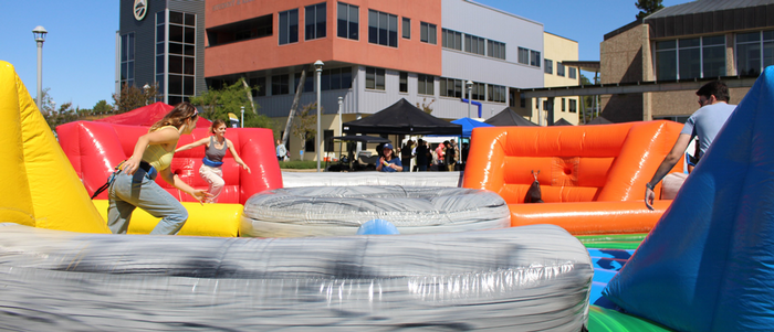 Butte College students attend an event on the quad.