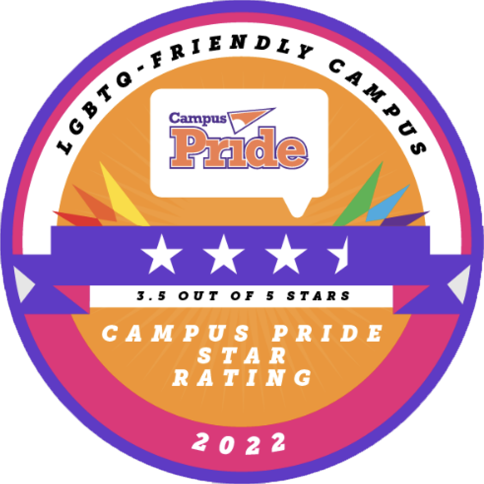 the campus pride seal with 3.5 stars 