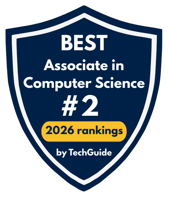 Number two best associate in computer science badge.
